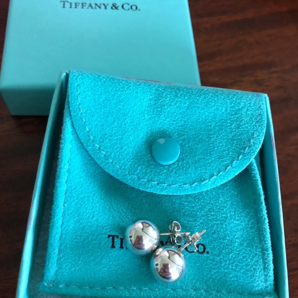 10mm Tiffany & Co. Hardware Bead Earrings / Retired - FINAL PRICE - Picture 4 of 9